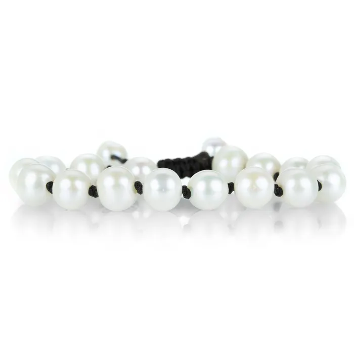 Joseph Brooks Bracelets White Pearl Macrame Bracelet