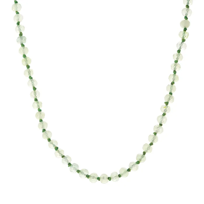 Joseph Brooks Necklaces Faceted Prehnite Beaded Necklace