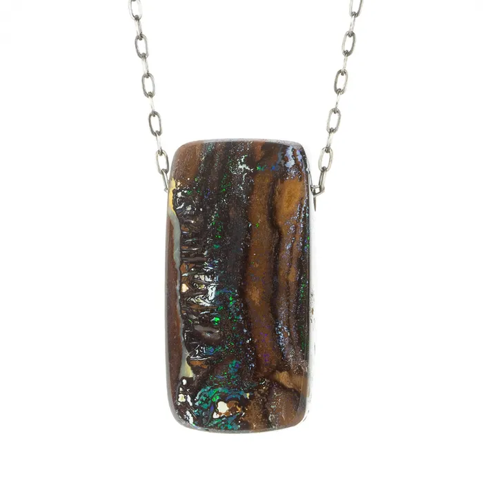 Joseph Brooks Necklaces Natural Boulder Opal Pendant Necklace