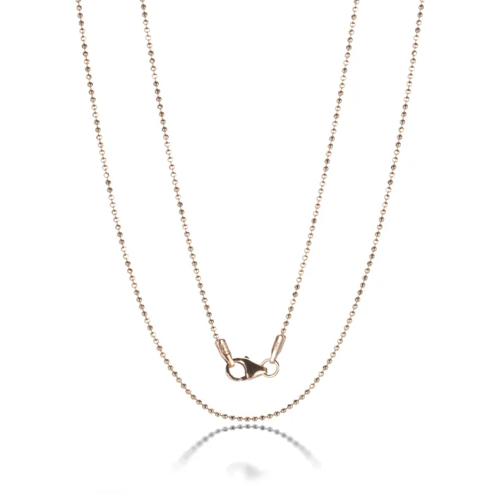 Julez Bryant Necklaces Rose Gold 1mm Ball Chain - 20