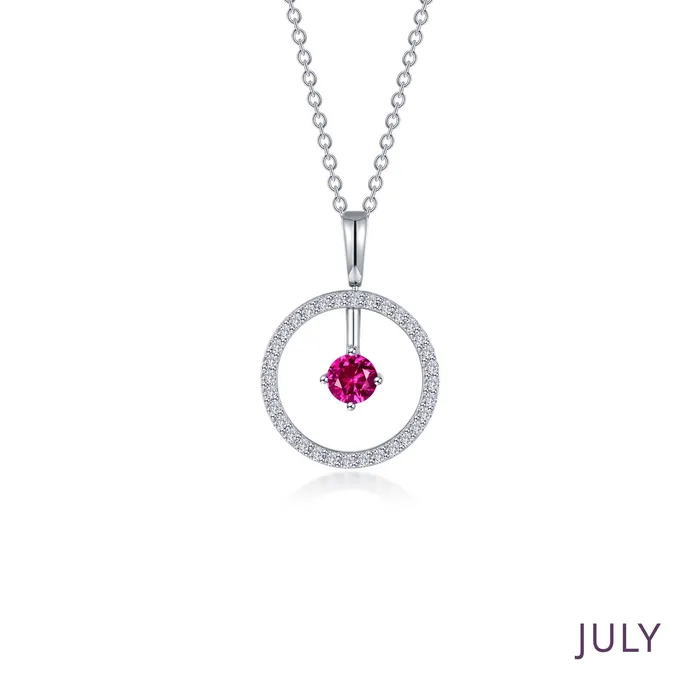 July Birthstone Reversible Open Circle Necklace Lafonn Necklaces