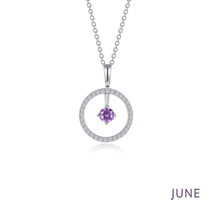 June Birthstone Reversible Open Circle Necklace Lafonn Necklaces