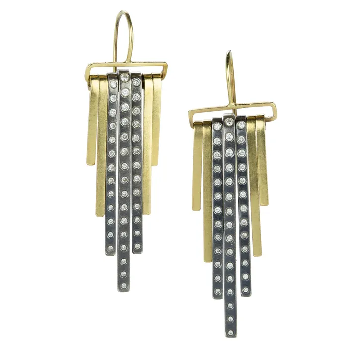 Kate Maller Earrings Decidedly Deco Diamond Earrings