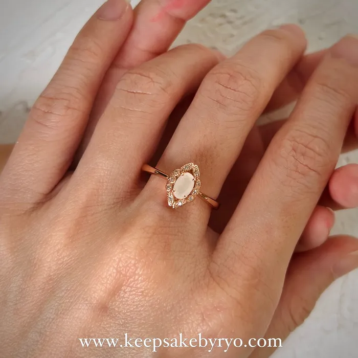 Keepsake by Ryo Rings SOLITAIRE: HOLLY RING WITH OVAL INCLUSION STONE