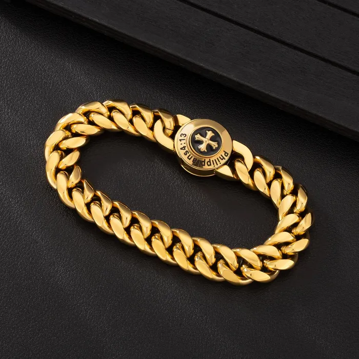 KRKC Bracelets | The Strength - 12mm Cuban Link Bracelet in 18K Gold Plated