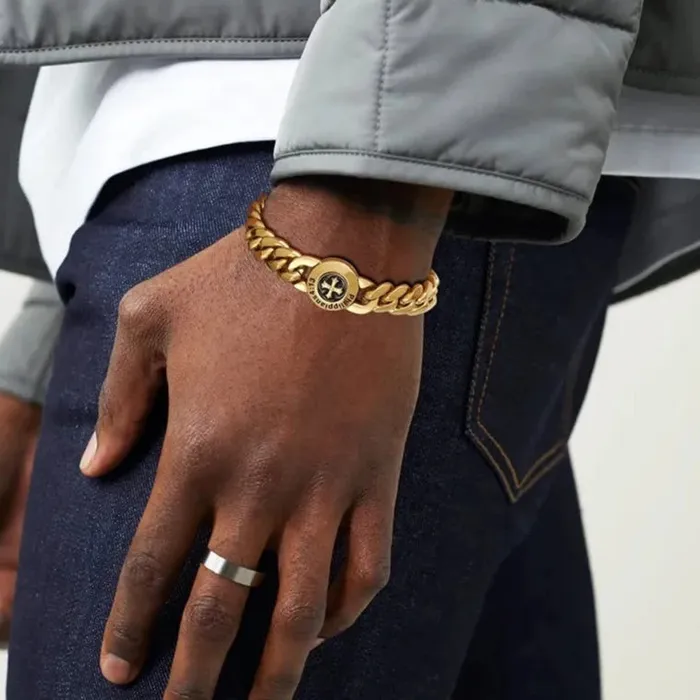 KRKC Bracelets | The Strength - 12mm Cuban Link Bracelet in 18K Gold Plated