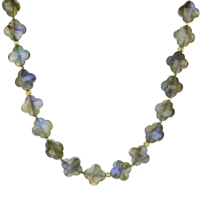 Labradorite Clover Beaded Necklace Barbara Heinrich Necklaces