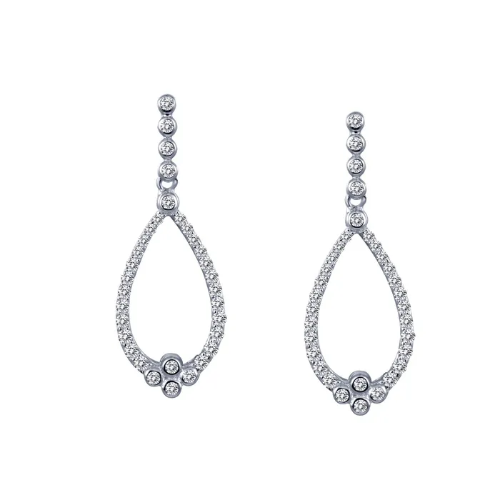 Lafonn Earrings Charming Drop Hoop Earrings