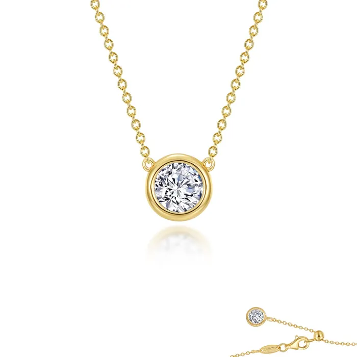 Lafonn Necklaces 1.1 CTW Bezel-set Solitaire Necklace