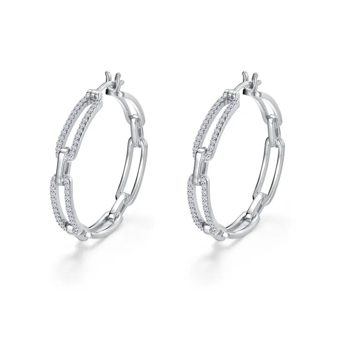 Lafonn Paperclip Hoop Earrings Earrings