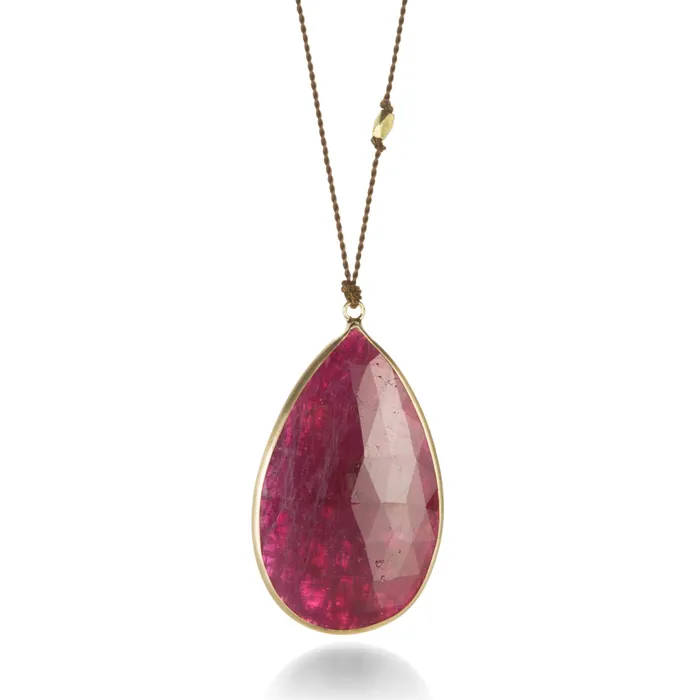 Large Opaque Ruby Necklace Margaret Solow Necklaces