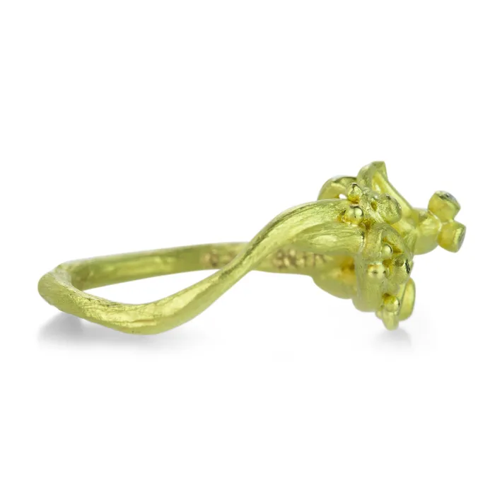 Lene Vibe Rings | 18k Yellow Gold and Diamond Octopus Ring