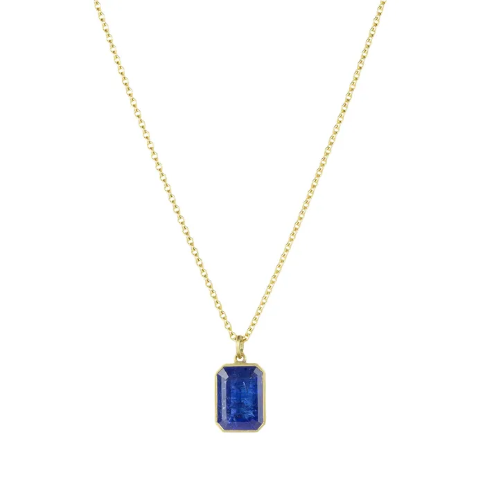 Lola Brooks Emerald Cut Tanzanite Necklace | Necklaces