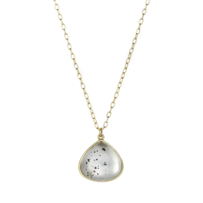 Lola Brooks Necklaces | Quartz with Pyrite Pendant Necklace