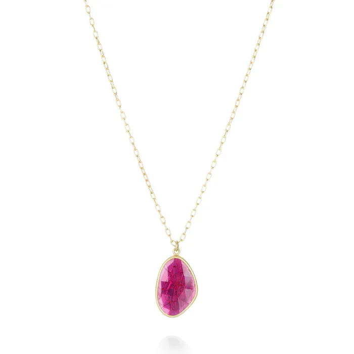 Lola Brooks Necklaces | Rose Cut Ruby Pendant Necklace