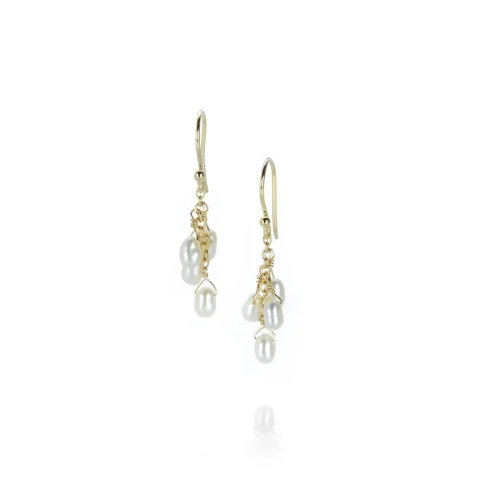 Luna Cascading Pearl Earrings Anne Sportun Earrings