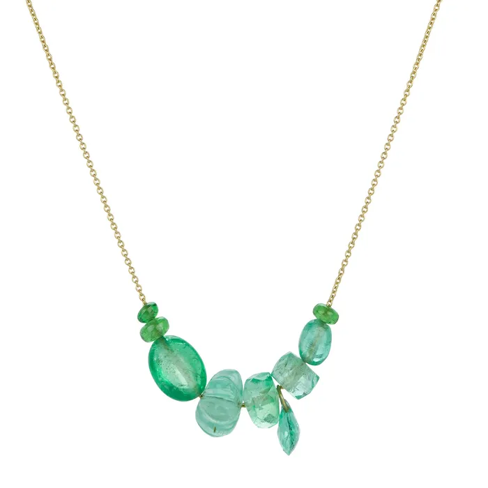 Mallary Marks Necklaces Emerald Mini Collage Necklace