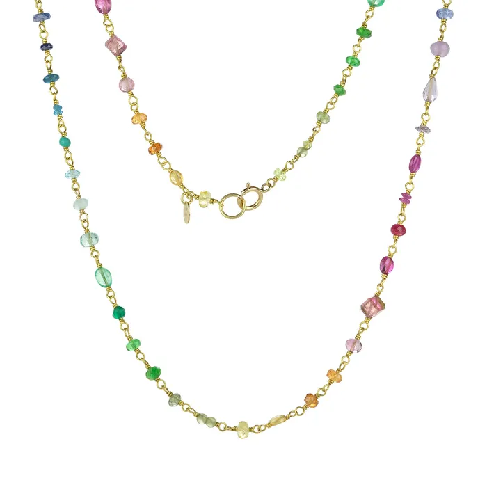 Mallary Marks Necklaces Rainbow Multistone Spun Sugar Necklace