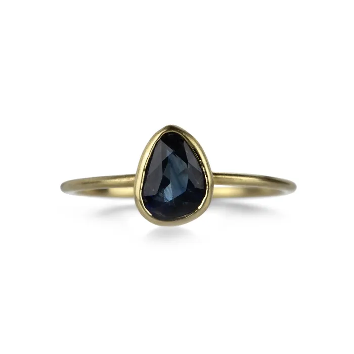 Margaret Solow Blue Green Sapphire Ring Rings