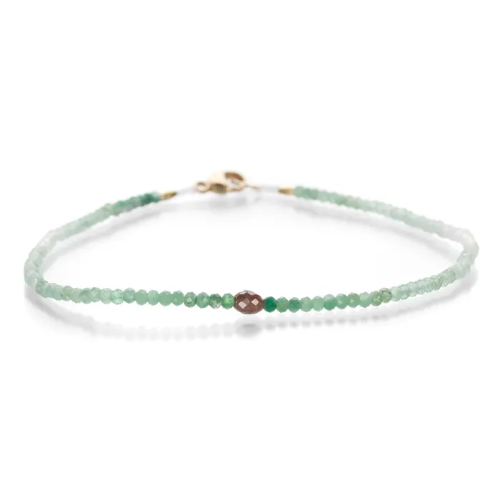 Margaret Solow Bracelets Aventurine and Diamond Bracelet