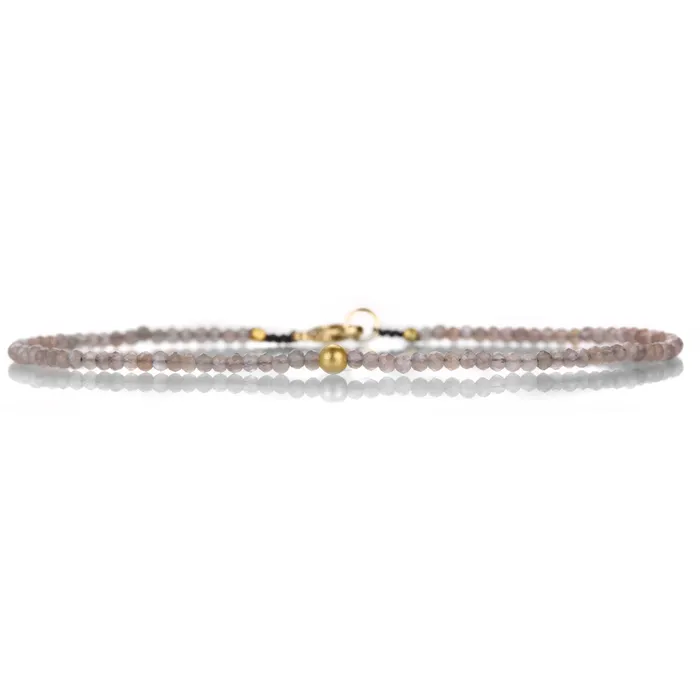 Margaret Solow Bracelets Chocolate Moonstone and 18k Beaded Bracelet