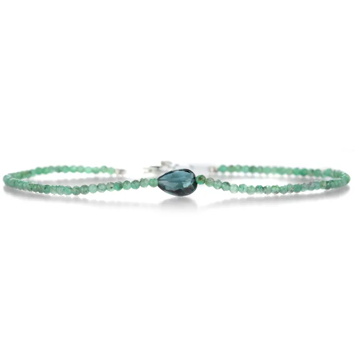 Margaret Solow Bracelets Emerald and Tourmaline Beaded Bracelet