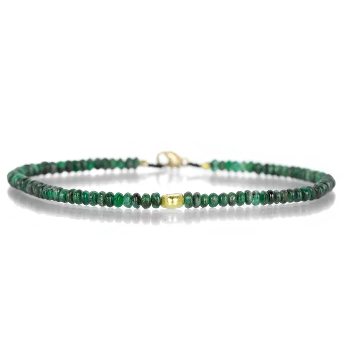 Margaret Solow Bracelets Emerald Rondelle Bracelet