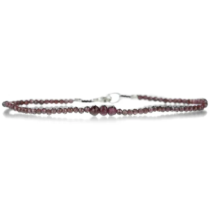 Margaret Solow Bracelets Faceted Garnet Beaded Bracelet