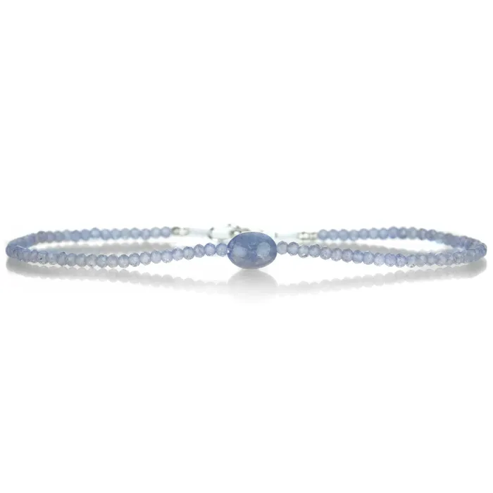 Margaret Solow Bracelets Faceted Tanzanite Beaded Bracelet