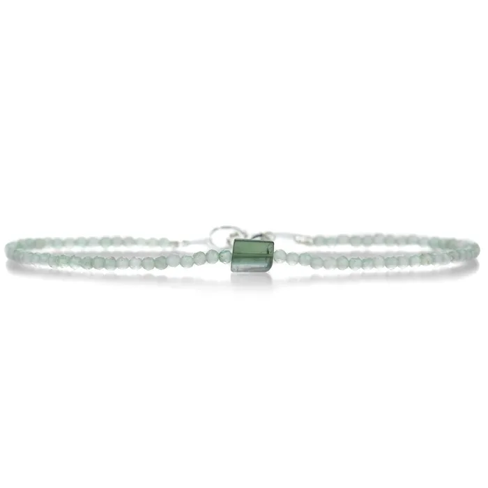 Margaret Solow Bracelets Green Strawberry Quartz and Tourmaline Bracelet