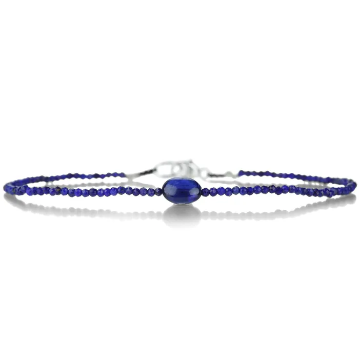 Margaret Solow Bracelets Lapis and Iolite Beaded Bracelet