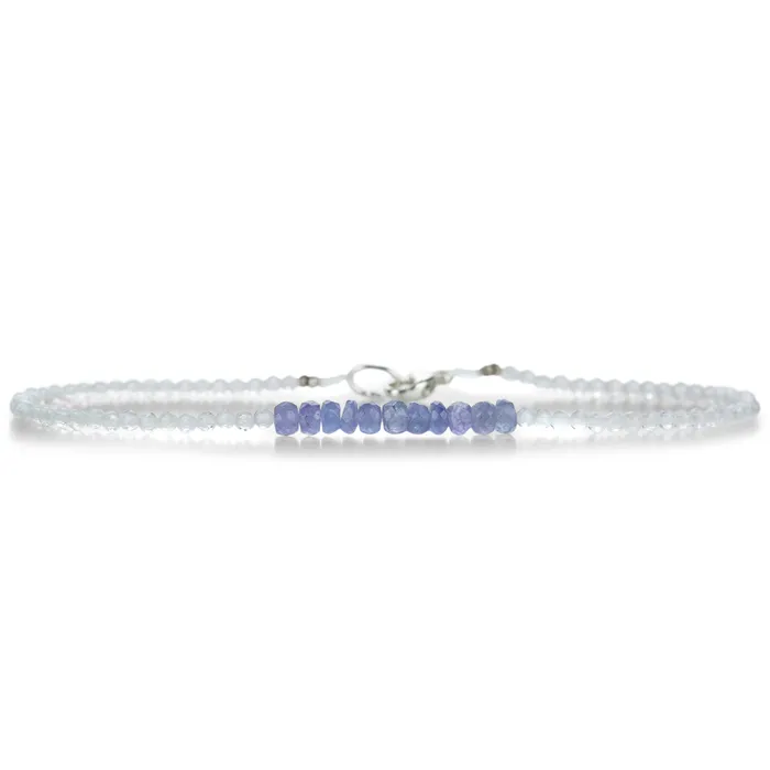 Margaret Solow Bracelets Rainbow Moonstone and Tanzanite Bracelet