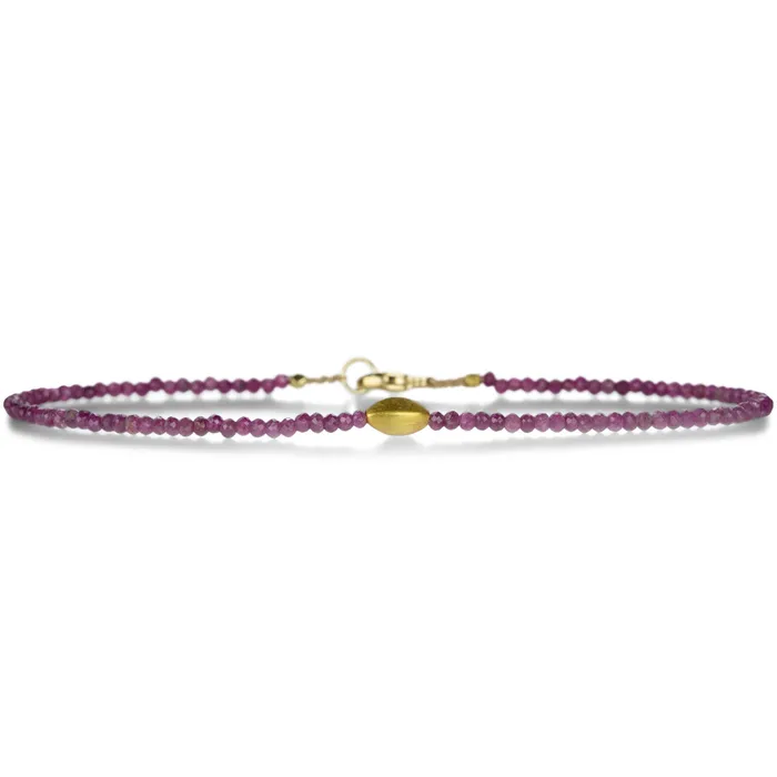 Margaret Solow Bracelets Ruby and 18k Bead Bracelet