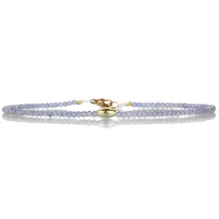 Margaret Solow Bracelets Tanzanite and 18k Gold Bead Bracelet