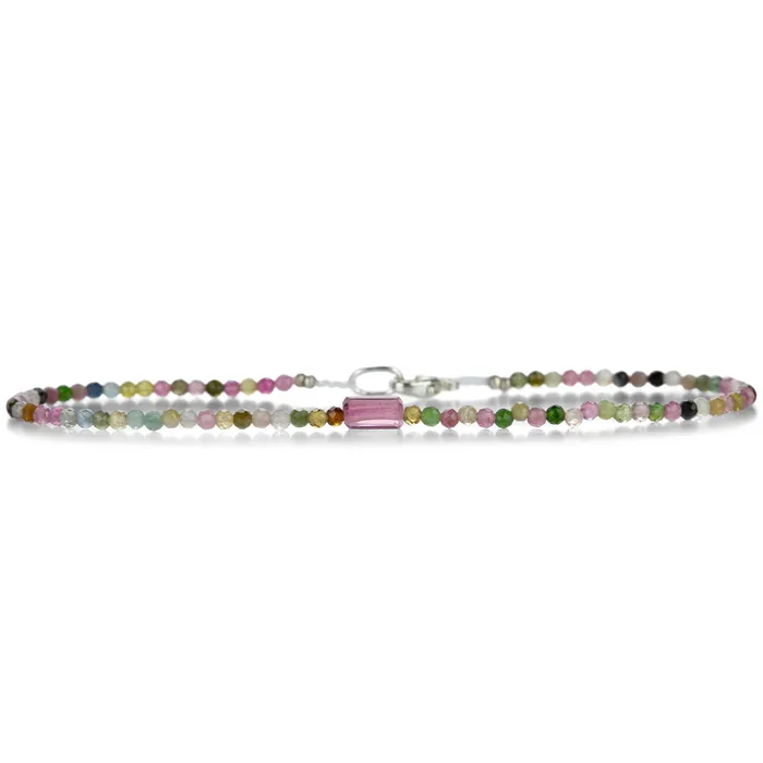 Margaret Solow Bracelets Tourmaline Bracelet with Pink Tourmaline Bead