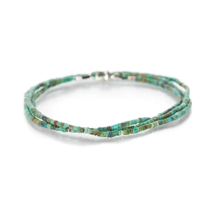 Margaret Solow Bracelets Triple Turquoise Wrap Bracelet