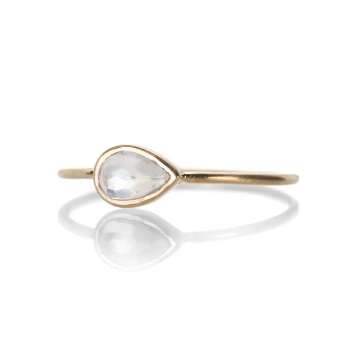 Margaret Solow Rings Pear Shaped Moonstone Ring