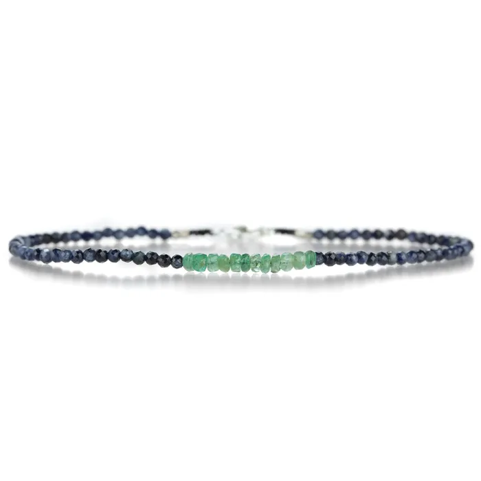 Margaret Solow Sapphire and Emerald Beaded Bracelet Bracelets