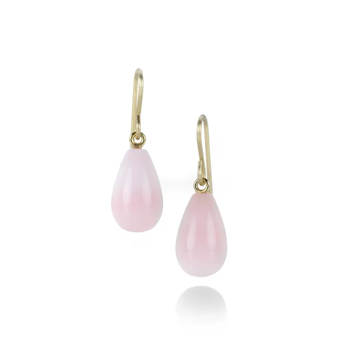 Maria Beaulieu Earrings Pink Opal Drop Earrings