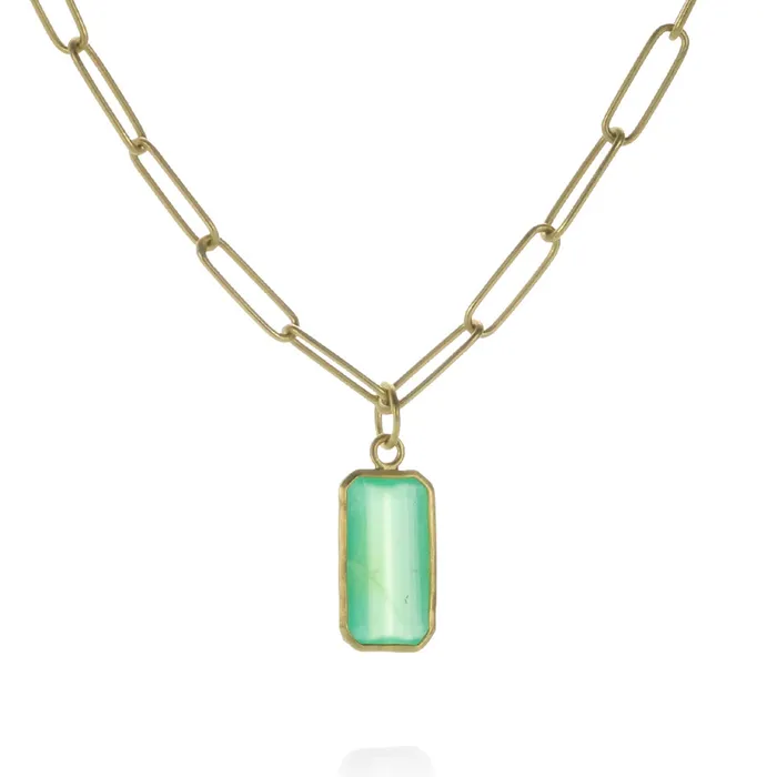 Maria Beaulieu Necklaces Emerald Cut Chrysoprase (Pendant Only)