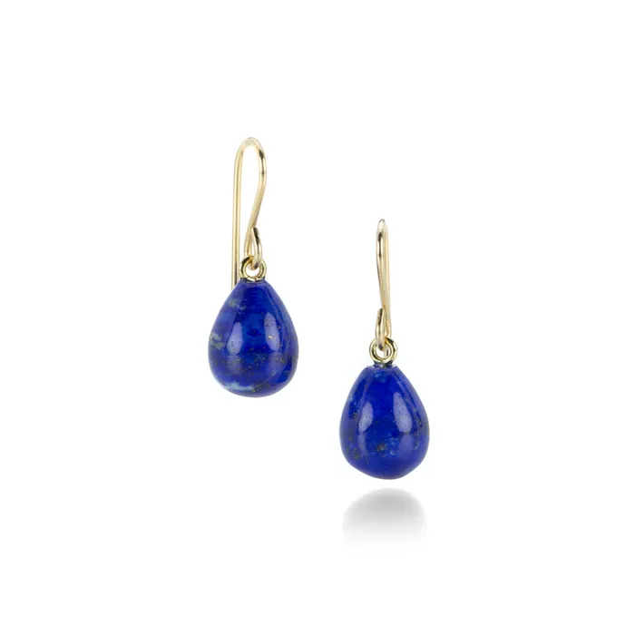 Maria Beaulieu Small Lapis Teardrop Earrings Earrings