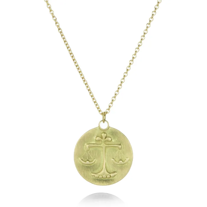 Marian Maurer Necklaces Libra Medal Pendant Necklace