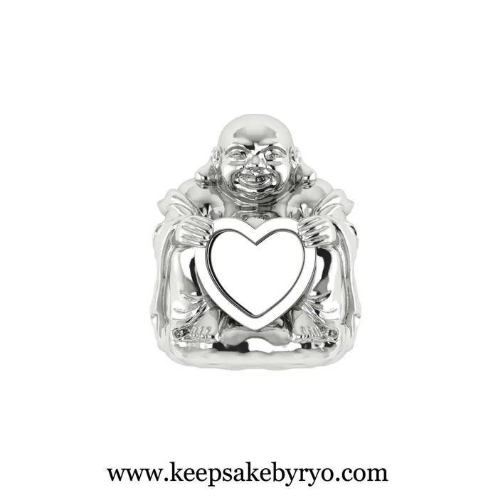 More Customization Options Charm Necklaces LAUGHING BUDDHA WITH BREASTMILK HEART CHARM