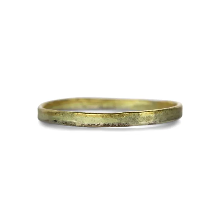 Multicolored Gold Skinny Seamed 2mm Band Variance Rings