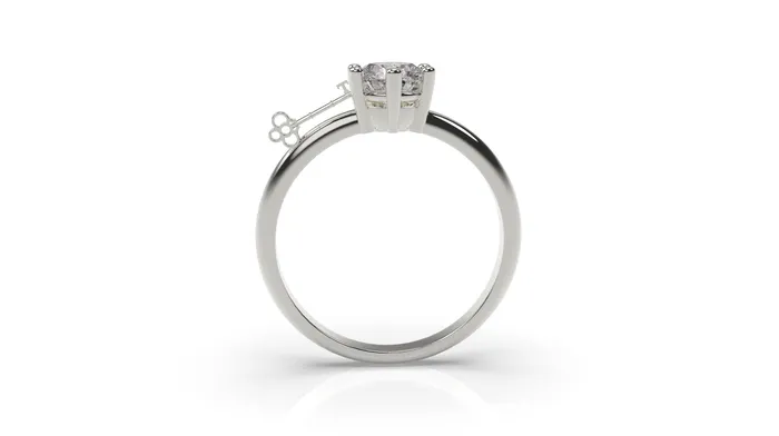 MyUniqueRing Rings | Key Engagement Ring Key Ring White Gold Skeleton