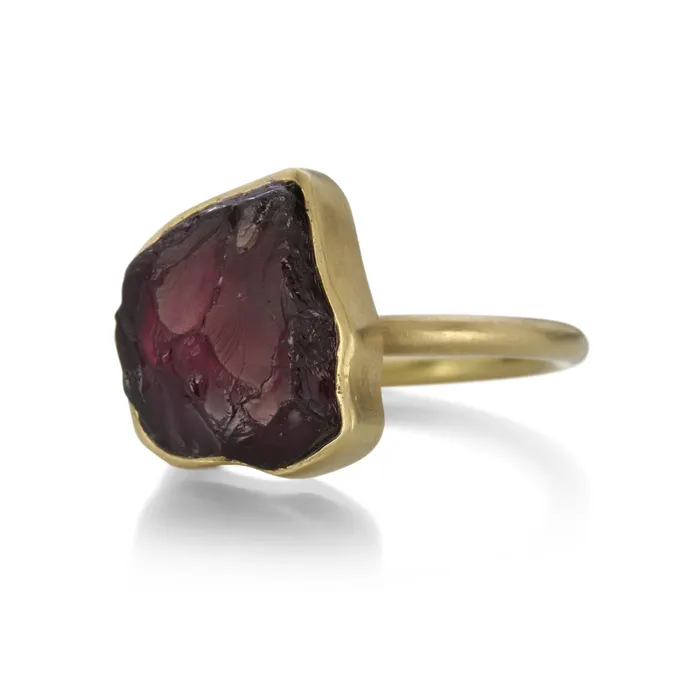 Natural Grape Garnet Crystal Ring Gabriella Kiss Rings