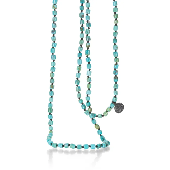 Necklaces 3mm Arizona Turquoise Barrel Bead Necklace - Joseph Brooks