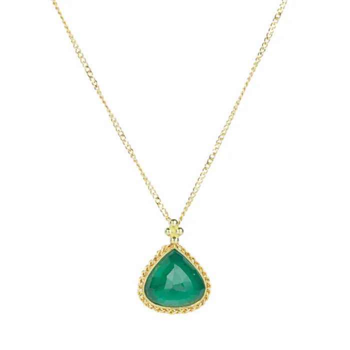 Necklaces Amali 18k Pear Shaped Emerald Pendant Necklace