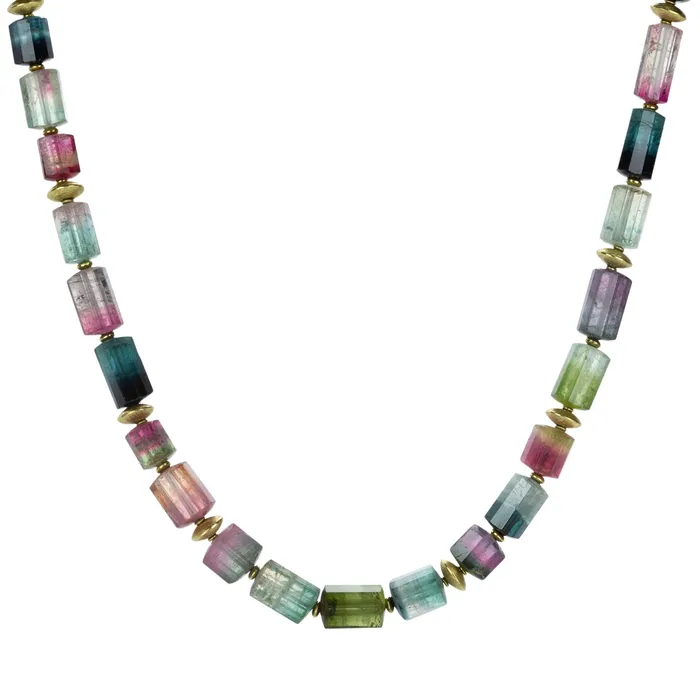 Necklaces Barbara Heinrich Bicolor Tourmaline Crystal Beaded Necklace