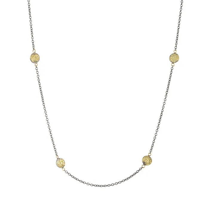 Necklaces Black and Gold Sunshine Station Necklace - Kate Maller